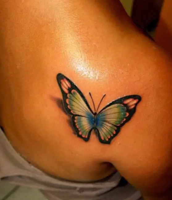9] Butterfly Tattoo Design On Shoulder