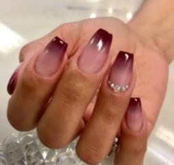 Ombre Nails in Fall Shades