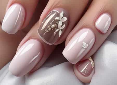 French tips in seasonal shades for classic looks