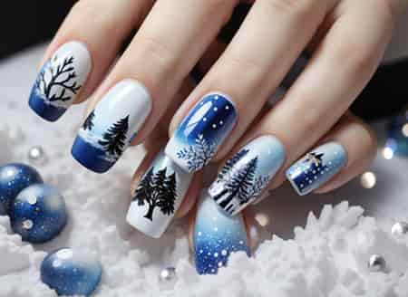 Winter Themed Nail Decals