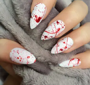 Blood Spatter nails