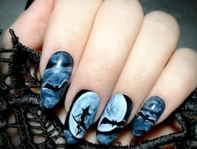 Witch-Themed Halloween Nails